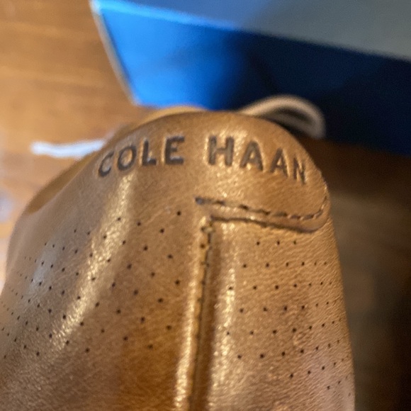 Cole Haan Brown Oxfords with Blue Accents - Picture 4 of 5
